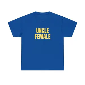 [SALE UP TO 30%] Uncle Female Shirt, iCarly Meme Tee, Sarcastic Sitcom Graphic, Viral American Humor Yellow Top, Ironic Gift Idea, T-shirt Unisex Crewneck Made Using 100% US Cotton, Design & Printed In The USA.