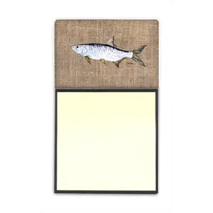 Carolines Treasures  Fish - Tarpon Refiillable Sticky Note Holder or Postit Note Dispenser- 3 x 3 In.