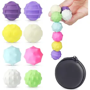 Magnetic Balls Fidget Toys for Teens & Adults, 8Pcs Multi Color Silicone Sensory Toys for Autism ADHD Anxiety, Stress Relief, Quiet Executive Office Desk Fidgets for Teen n Fun Gift