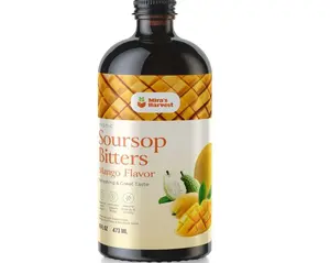 Mira's Harvest Soursop Bitters Liquid Mango Flavor, Premium Grade For Immune Boost, with Irish Moss, Burdock Root, African Mango 16oz