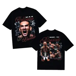 Max Holloway T-Shirt Max Holloway Tee Graphic Tee for Sports Fans Short Sleeve Crew Neck Soft Cotton Shirt Perfect Gift for Fans American Made Fightwear, Fashion Cotton, Full Colors, Full Sizes, For Men, For Women