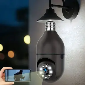 3mp Light Bulb Security Camera, WiFi Smart Camera, Wireless Indoor Surveillance, 360 Degree Coverage, Night Vision, Pet Camera, Smartphone APP, App Controlled Camera, Monitoring