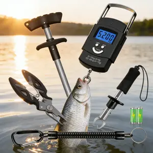 Professional 6-Piece Fishing Tool Kit with Digital Fish Scale