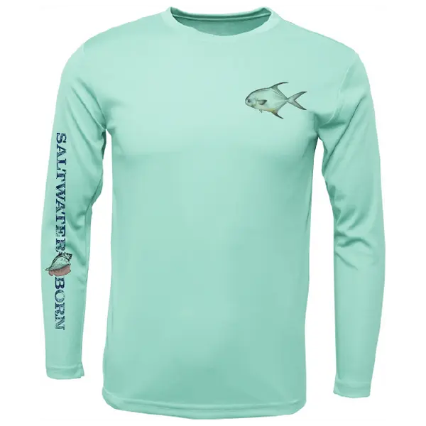 SK Permit on Chest Long Sleeve UPF 50+ Dry-Fit Shirt