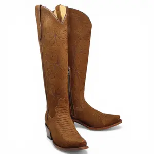 Botas Altas Miel de Cuero Original Q34T5759
