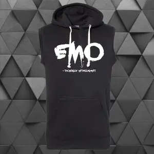 EMO-tionally Intelligent Sleeveless Hoodie (Hooded Sweatshirt Top with no sleeves ) Pocket unisex pullover
