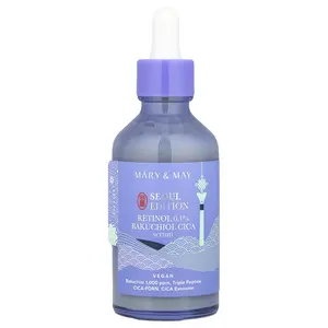 Mary & May Seoul Edition, Retinol 0.1% Bakuchiol Cica Serum, Fragrance Free, 2.7 fl oz (80 ml)