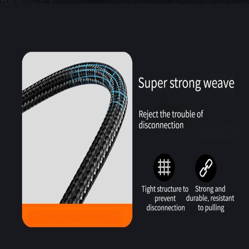Neck-hanging 2-in-1 charging cable PD60W multifunctional mobile phone TYPE-C interface woven lanyard data cable
