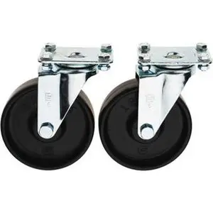 Value Collection 5" Diam x 1-1/4" Wide x 6-15/64" OAH Top Plate Mount Swivel Caster Polypropylene, 250 Lb Capacity, Sleeve Bearing, 2-1/2 x 3-3/4" Plate 8-530203