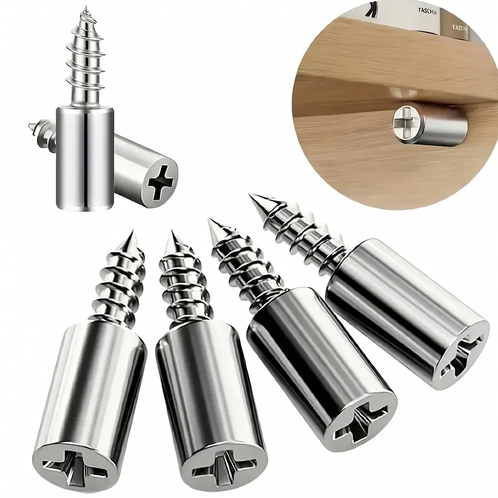 40pcs Metal Laminate Bracket Set with Anti-slip Sleeves, Self-tapping Screws, Hanger Connector Hooks, Wall Mounted Hook for Cabinet Partitions, Shelves, DIY Furniture summerwins,summerwins