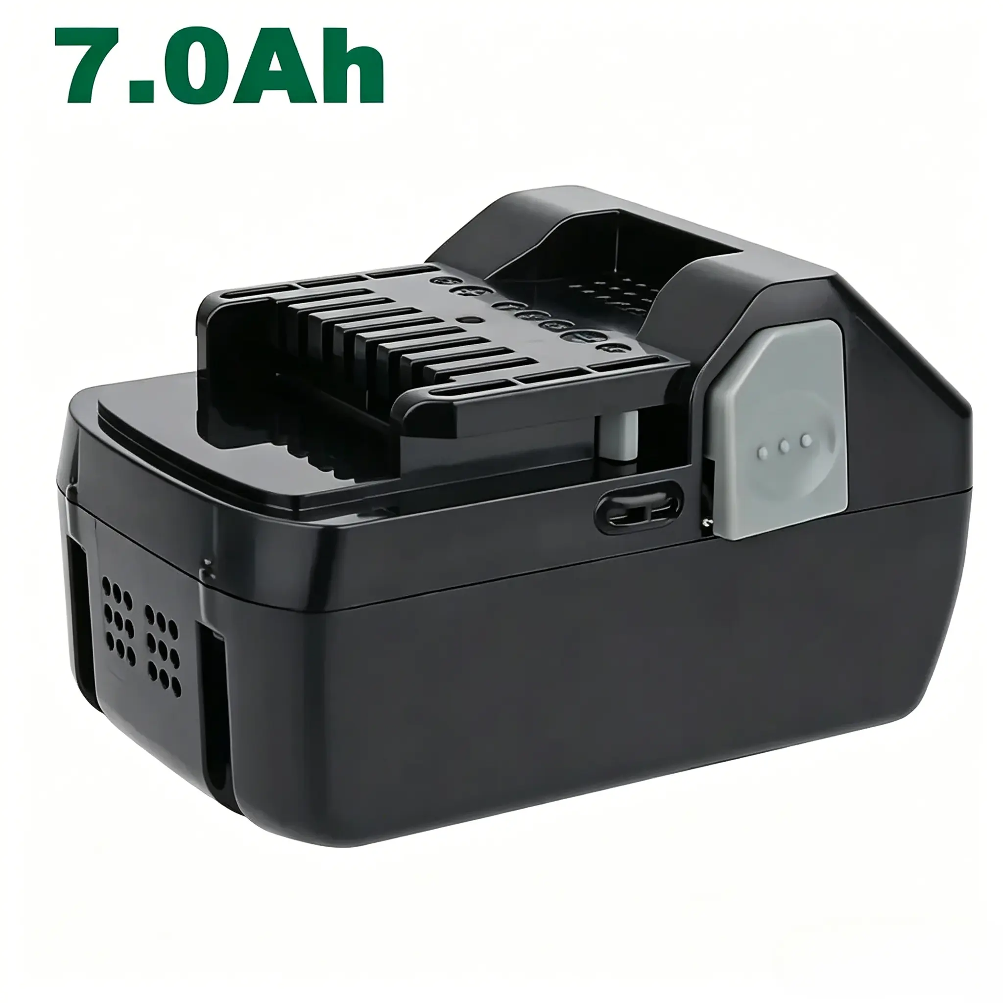 100% Brand New 1/2-Pack 18V 7.0Ah Memory-Free Lithium-Ion Replacement Batteries for Hitachi HXP Cordless Power Tools, CE ROHS FCC Certified, Compatible with BSL1830, BSL1815, BSL1815X, BSL1840, Fits Hedge Trimmers