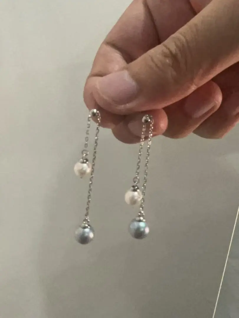 NO.75-double pearl earring