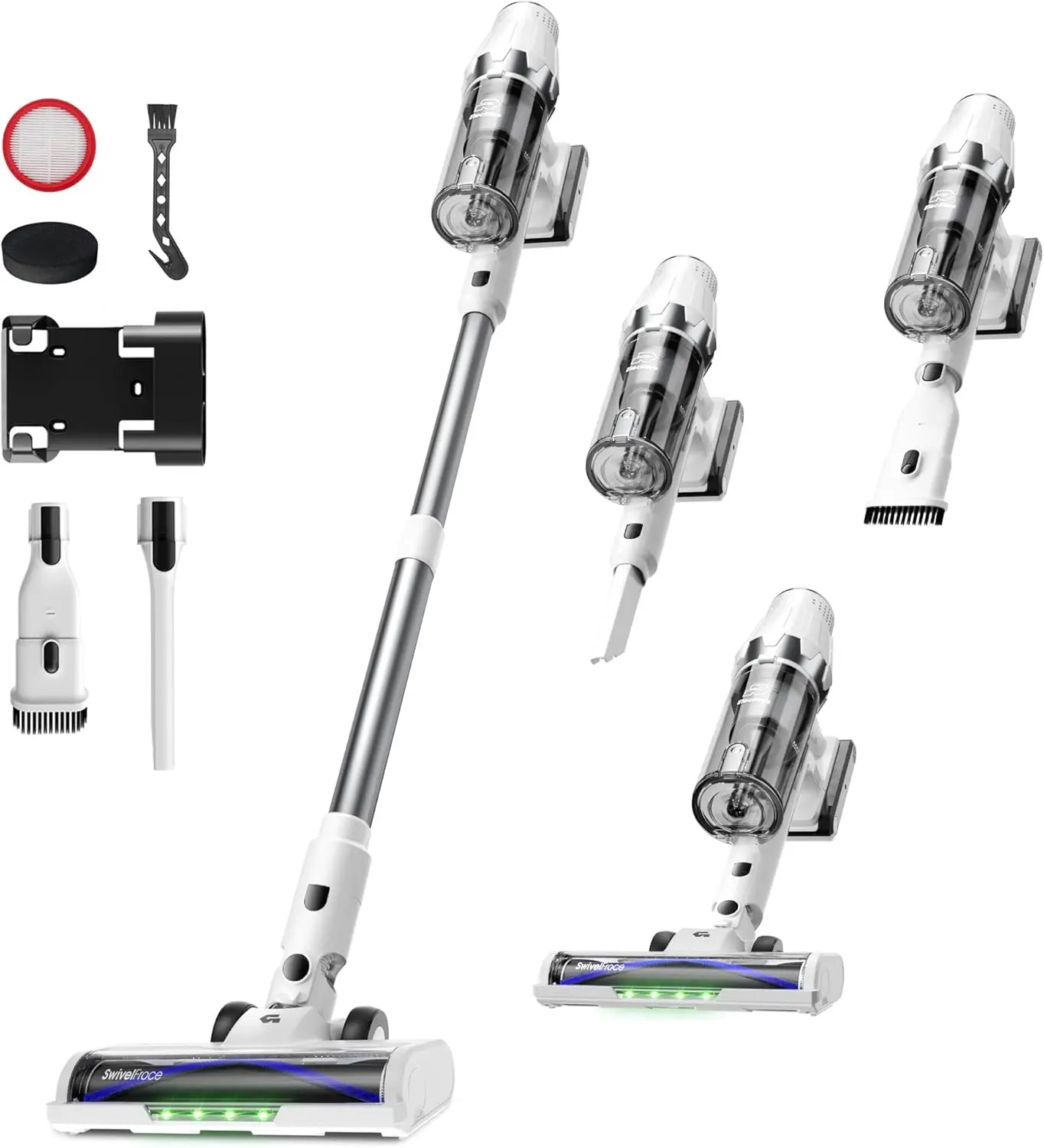 Eleckeys Cordless Vacuum Cleaner, 580W 48KPA Vacuum Cleaners for Home, 65Mins Stick Vacuum with LED Display, Anti-Tangle & Self-Standing Wireless Vacuum, Vacuum Cleaner for Pet Hair Carpets Hard Floor ElecKeys