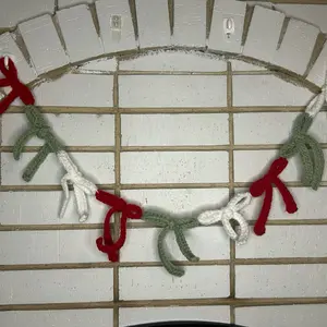 Crochet Bow Garland Decor