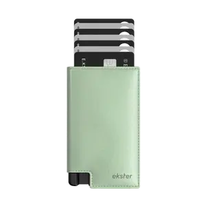 Ekster Wallet Pro - Handcrafted Italian Vachetta Leather - Quick-Access Button - Holds 1-14 Cards & Bills - RFID-Blocking Secure Closure