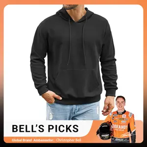 COOFANDY Men's Hooded Sweatshirts Long Sleeve Casual Pullover Hoodie Waffle Knit Sweatshirt with Pocket