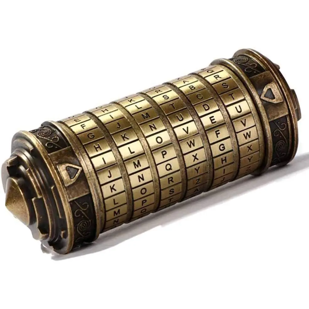 Cryptex Da Vinci Code Mini Cryptex Lock Puzzle Boxes with  Compartments Anniversary Valentine's Day Romantic Birthday Gifts for Her Gifts for Girlfriend Box for Men