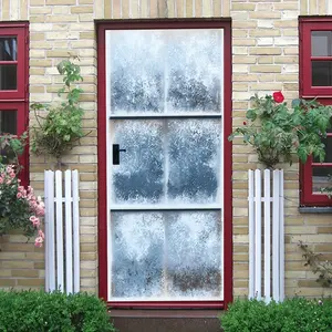 2pcs Stereoscopic Ice Crystal Glass Wall Stickers Self Adhesive Removable Frosted Window Decals Winter Theme Home Decorations for Living Room Bedroom Wall Art Stickers Home Renovation Decorative Collage