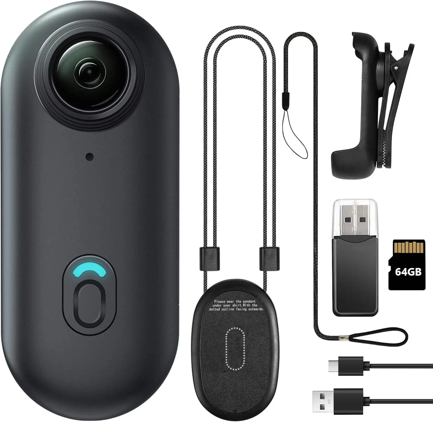 Virex Cam 4K Mini Body POV Camera, Wearable Action Body Cam, Thumb Size Hands Free Recording Body Worn Camera, Premium