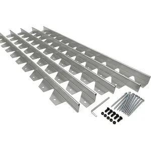 6-Pack Galvanized Steel Landscape Edging – Heavy-Gauge Flexible Metal Garden Border, Rustproof Lawn Edging for Flower Beds & Driveways (40” x 2” x 2”)