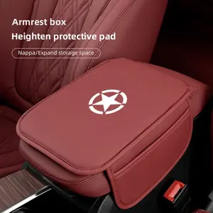 Car Armrest Mats Arm Rest Cushion Interior Accessories For Jeep Renegade Wagoneer Avenger Recon Wrangler JK Gladiator Compass Grand Cherokee Patriot Liberty Commander Trailhawk