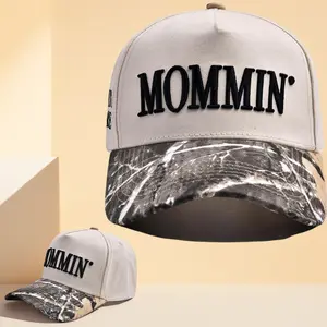 Mommin Trucker Hat for Women and Men, Embroidered Mom Baseball Cap, Adjustable Canvas Snapback Baseball Cap Popular style baseball cap