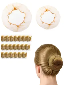 100 Hair Nets 24 Inch Invisible Comfortable Elastic for Wigs Sleep Kitchen Dining Ballet Bun