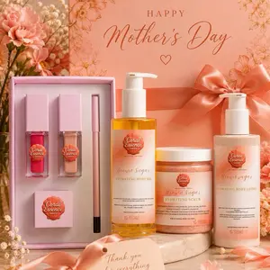 Coral Essence Mother's Day Gift Set - Hydrating Body Oil, Body Lotion, & Scrub - Perfect for Self-Care & Relaxation