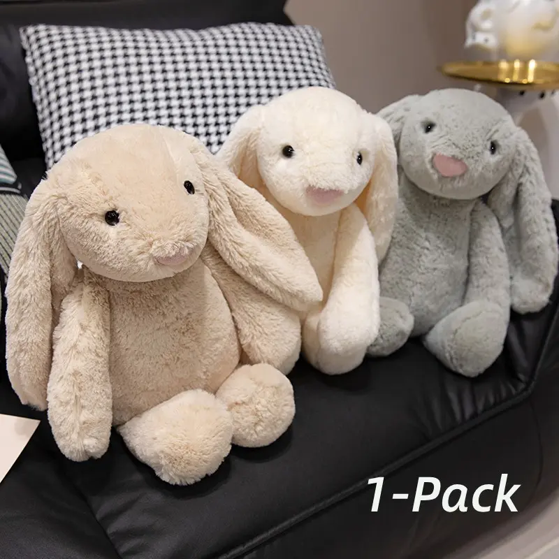 Cute Rabbit Plush Toy, Soft Adorable Stuffed, 1 Count Soft & Comfy Plush Doll, Huggable Stuffed Animal, Cuddly Stuffed Animal, Stuffed Animal Birthday Gift, Home Decor, Room Decor