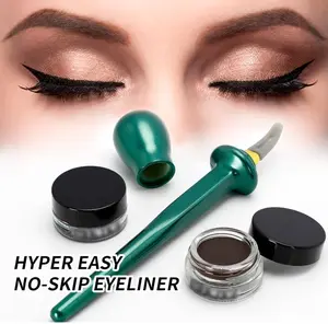 Waterproof Eyeliner Applicator Kit – Reusable Silicone Guide with Eyeliner Cream, Easy for Beginners, Effortless Winged Look