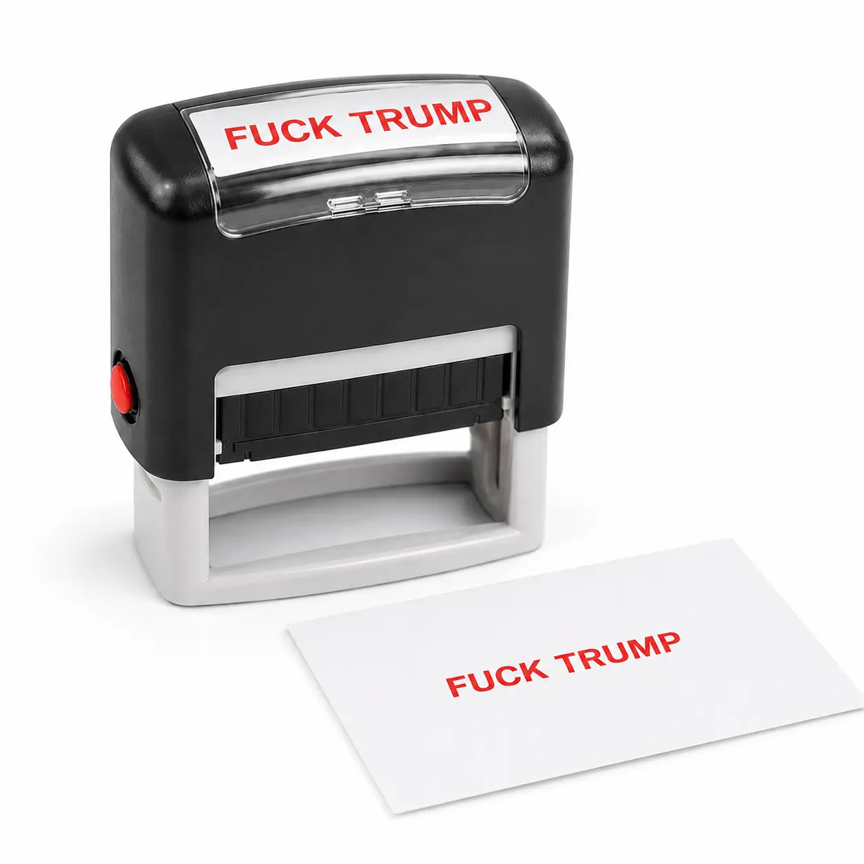 Fuck Trump Self-Inking Stamp with Red Ink, Anti-Trump Political Protest Stamp for Paper, Office Use, Election Party Favors and Novelty Gifts, 1 Pack