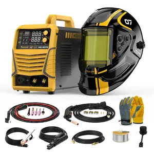 [fathersdaygift] TOOLIOM MIG-180 PRO MIG Welder Value Pack - 180A 110/220V 4-in-1 Gas MIG/Flux Core/Lift TIG/Stick Welding Machine with Auto Darkening Welding Helmet
