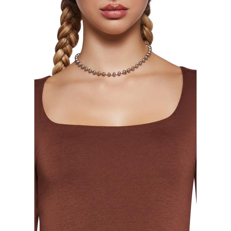 Singled Out Long Sleeve Tee - Brown