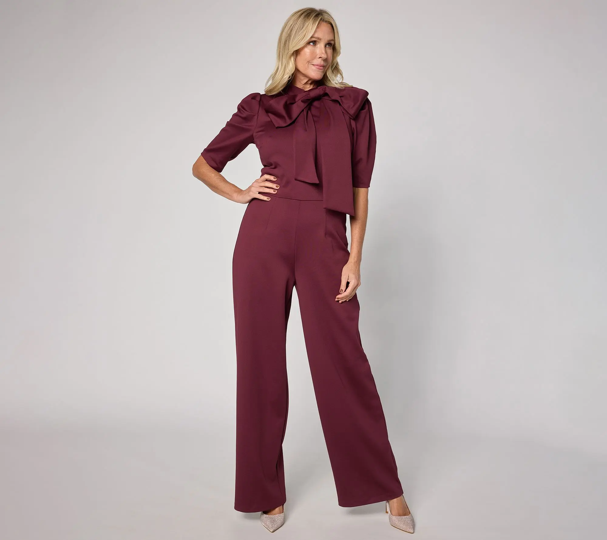 Studio Park x Sandra Bennett Petite Bow Detail Jumpsuit Studio Park x Sandra Bennett Petite Bow Detail Jumpsuit