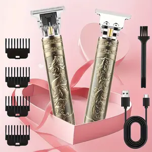 Professional Hair Clippers And Beard Trimmer Set, USB Rechargeable Wireless Electric Grooming Kit, with Sharp Blades, 36V Operating Voltage, Featuring 4 Guide Combs, Suitable for Men's Grooming.