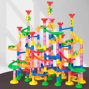 Ball Track Building Blocks, 1 Box Colorful Ball Track Building Blocks, Creative and Educational Building Blocks for Boys & Girls