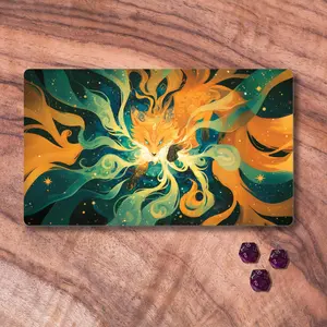Gaming Mouse Pad Desk Mat, Nine Tails Fox Themed TCG Playmat, Unofficial MTG Playmat, Trading Card Game Accessories, Gifts for Gamers