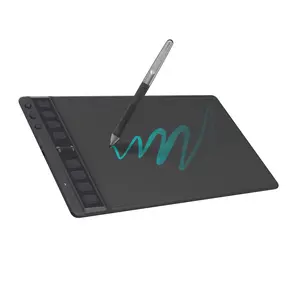 HUION Inspiroy 2 Medium Drawing Tablet with Scroll Wheel 8 Customized Keys Battery-Free Stylus 60° Tilt Support for Digital Art Design Sketch 9x5inch Graphics Tablet Black