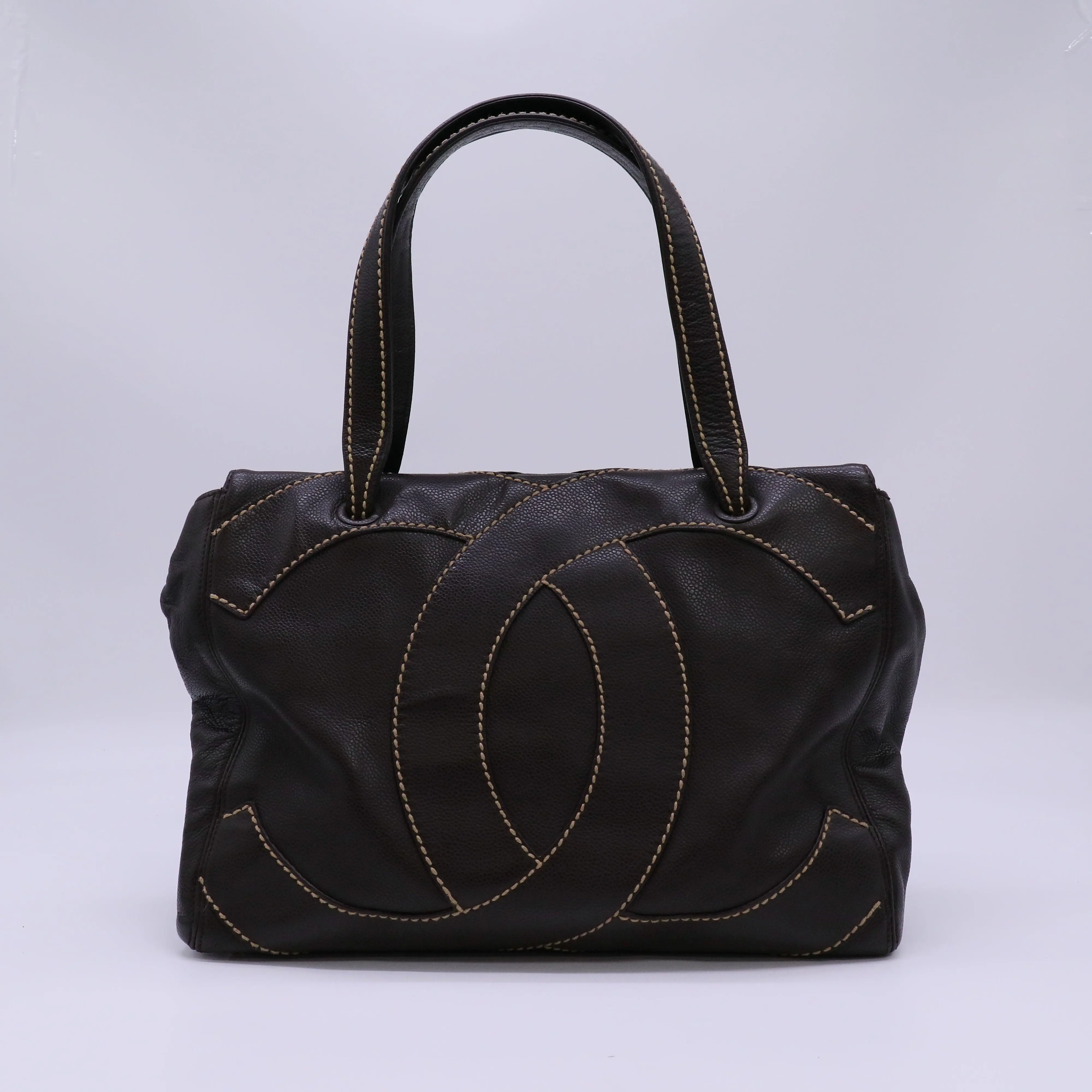 Pre-owned CHANEL Leather tote bags Wild Stitch Timeless CC Tote Bag B22809