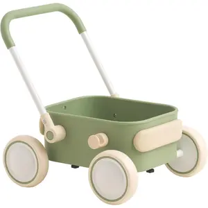 Baby Push Walker with Wheels Toddler Wagon for First Learner Baby Toys 6-12 Months, 1 Year Old Birthday Gifts, Indoors and Outdoors (Green)