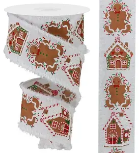 Gingerbread House Ribbon 2.5" x 10 yds