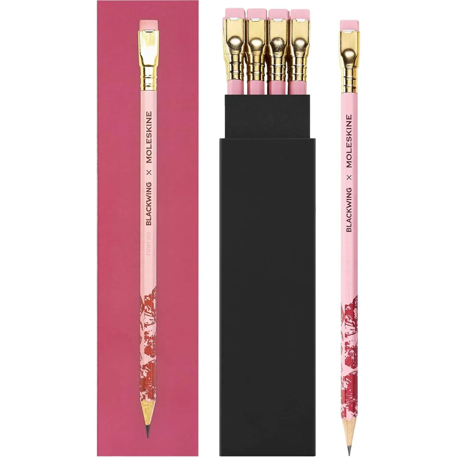 Moleskine x Blackwing Limited Edition Sakura 2026, Set of 12 Sakura blossom Firm Graphite Pencils Writing Stationery Drawing Supplies