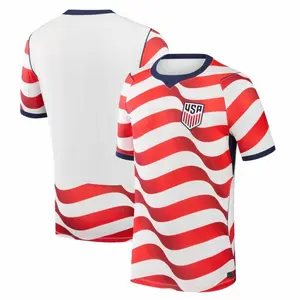 USA World Cup 2026 Away Stadium Unisex Red & White Jersey, National Soccer Team Home Stadium White Jersey 5