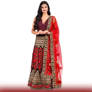 Heavy Embroidered Velvet lehenga