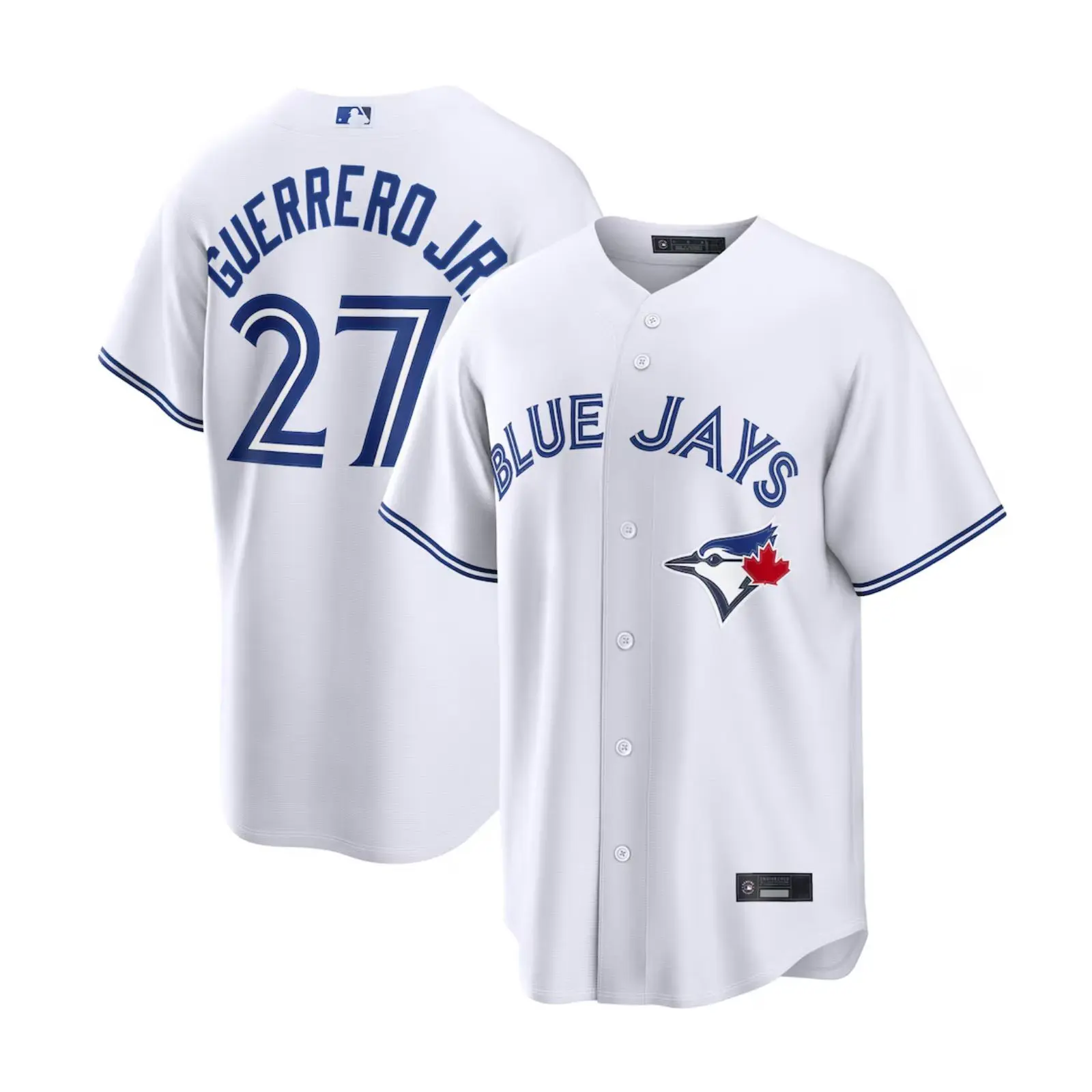 Men's 27 Guerrero Jr White Baseball Jersey