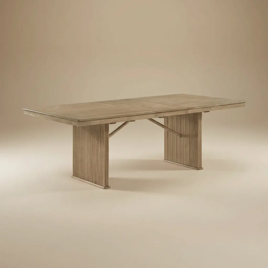 Adina 89-inch Extension Dining Table Distressed Light Brown