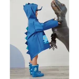 Youngsters' Cute Dinosaur Hooded Raincoat - Waterproof, Lightweight & Soft for Boys & Girls Ages 1-8, Perfect for Outdoor Adventures, Full-body, Preschool, Long Sleeve  aesthetic raincoat rain mate  raincoats sophie rain jacket raincoat snoopy rain jacket