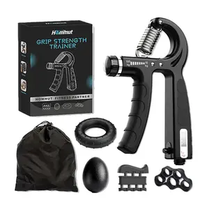 Grip Strength Trainer Hand Grip Exerciser Adjustable 5-60kg Resistance Forearm Strengthener Muscle Building Injury Recovery Fitness Home Gym Athletes Stress Relief Carpal Tunnel Wrist Training