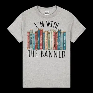 I'm With The Banned Shirt, Reading and Librarian Tshirt, Banned Book Tee, Book Lover Shirt, Teacher Gift