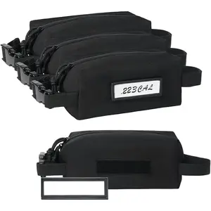 4-Pack Tactical Ammo Pouch Loose Sacs, Ammunition Carrier Bag with ID Patches Durable Two Ways To Carry